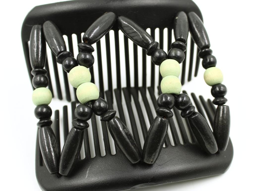 African Butterfly Hair Comb - Beada Black 182