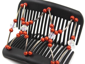 African Butterfly Hair Comb - Beada Tube Black 71