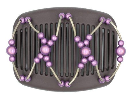 African Butterfly Hair Comb - Beada Tube Brown 64