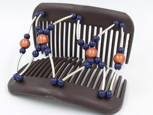 African Butterfly Hair Comb - Beada Tube Brown 66