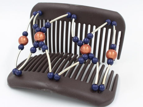 African Butterfly Hair Comb - Beada Tube Brown 66