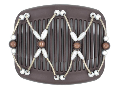 African Butterfly Hair Comb - Beada Tube Brown 65