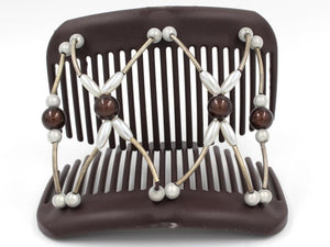 African Butterfly Hair Comb - Beada Tube Brown 65