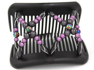 African Butterfly Hair Comb - Dalena Black 142