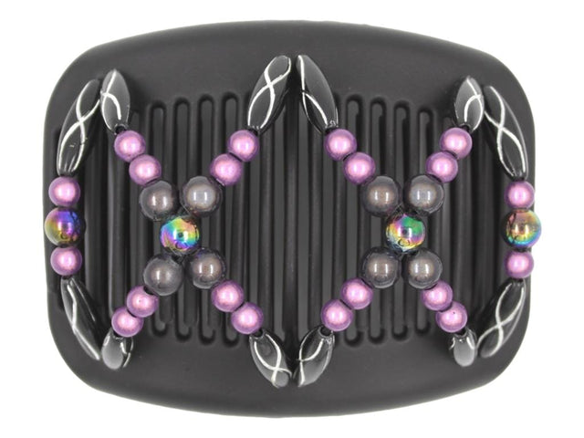 African Butterfly Hair Comb - Dalena Black 142