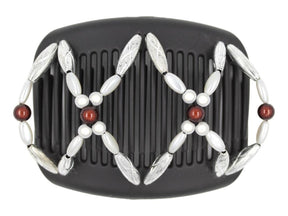 African Butterfly Hair Comb - Dalena Black 143