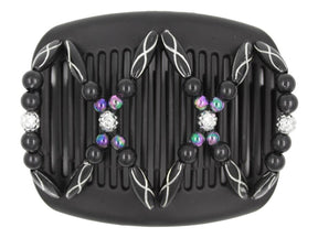 African Butterfly Hair Comb - Dalena Black 144