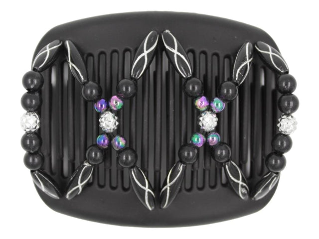 African Butterfly Hair Comb - Dalena Black 144