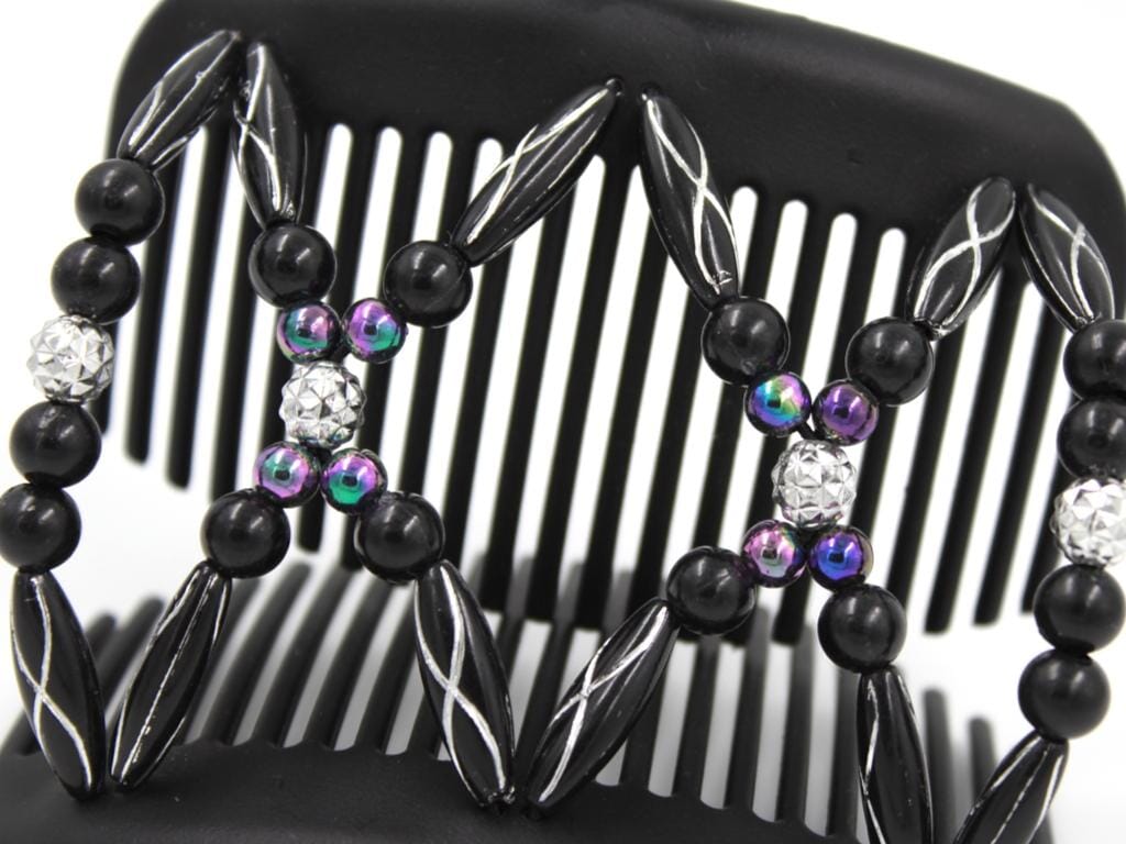 African Butterfly Hair Comb - Dalena Black 144