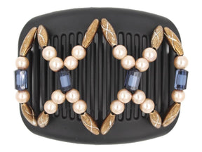 African Butterfly Hair Comb - Dalena Black 145