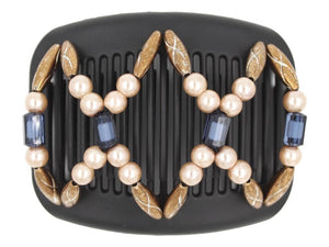 African Butterfly Hair Comb - Dalena Black 145