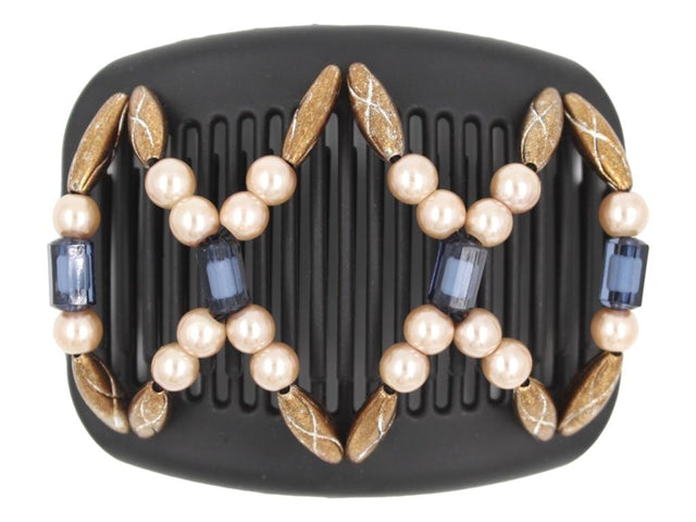 African Butterfly Hair Comb - Dalena Black 145
