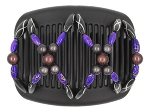 African Butterfly Hair Comb - Dalena Black 146