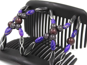 African Butterfly Hair Comb - Dalena Black 146