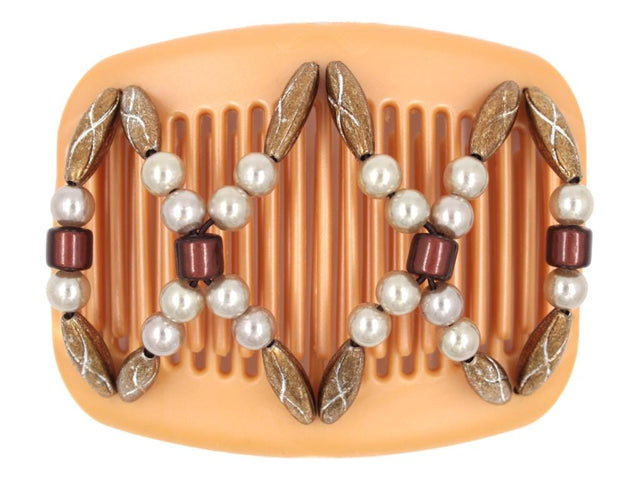 African Butterfly Hair Comb - Dalena Blonde Pearl 24