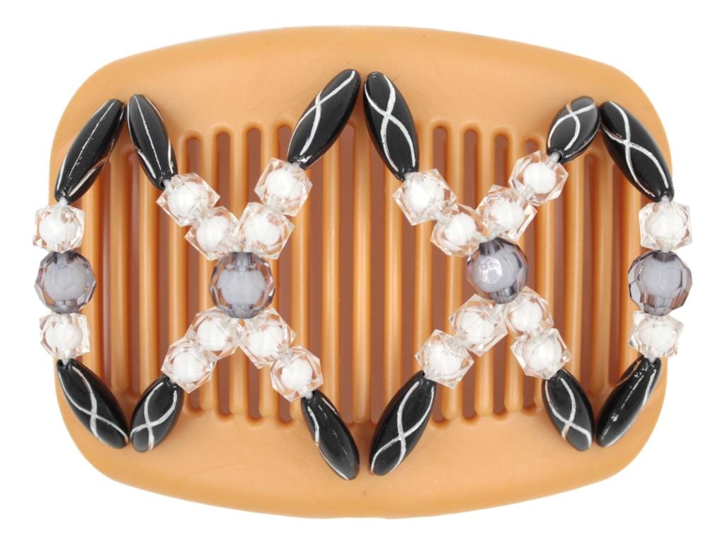 African Butterfly Hair Comb - Dalena Blonde Pearl 25