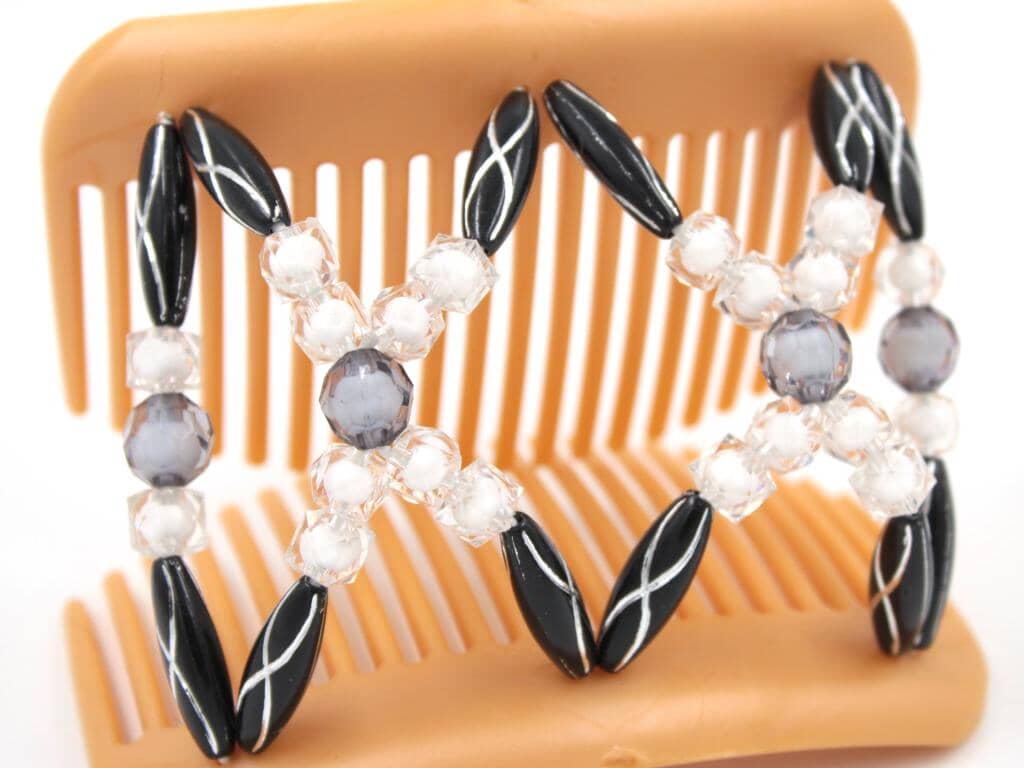 African Butterfly Hair Comb - Dalena Blonde Pearl 25