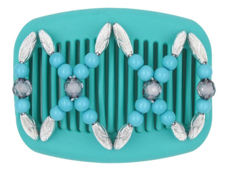 African Butterfly Hair Comb - Dalena Turquoise 17