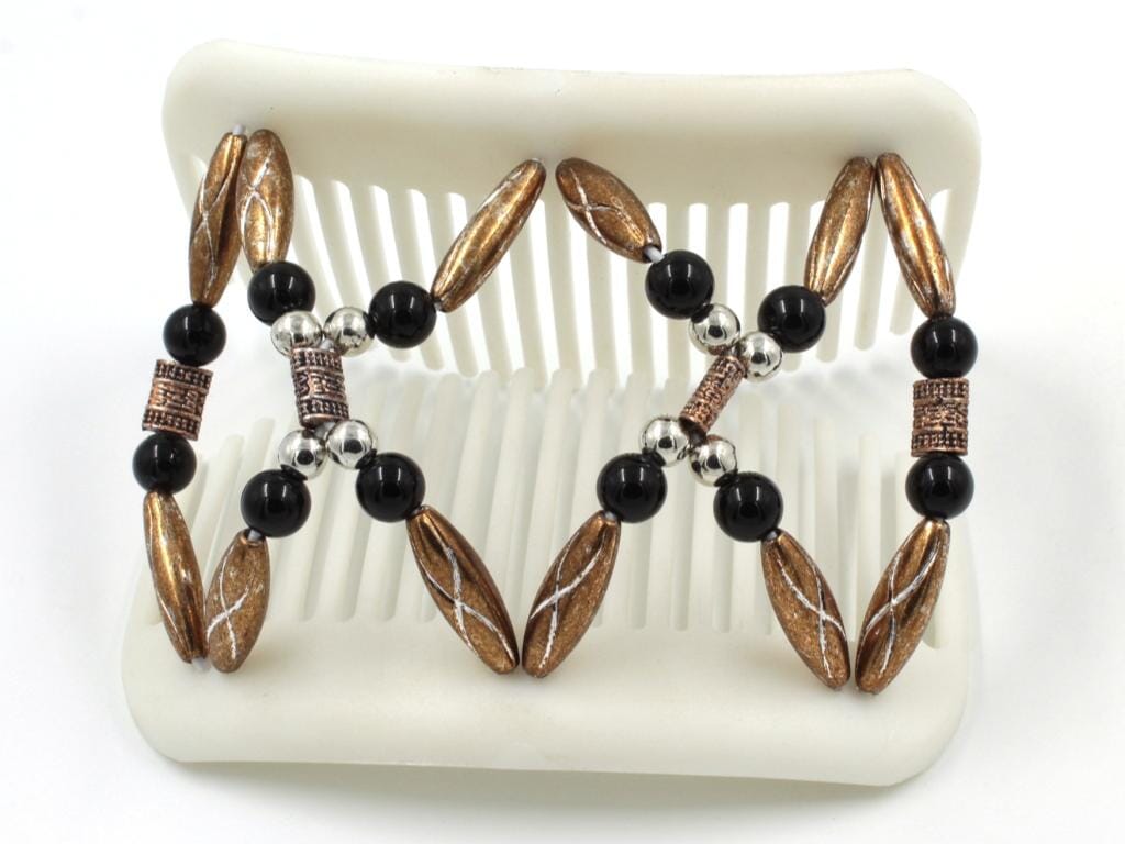 African Butterfly Hair Comb - Dalena White 13