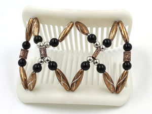 African Butterfly Hair Comb - Dalena White 13