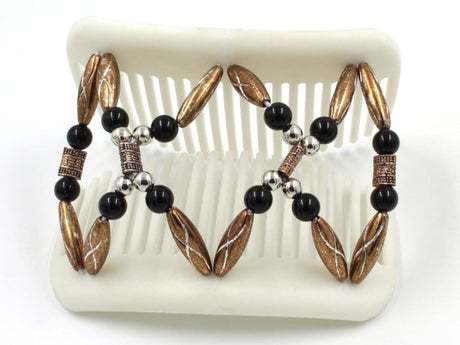 African Butterfly Hair Comb - Dalena White 13