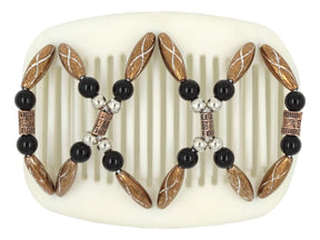 African Butterfly Hair Comb - Dalena White 13