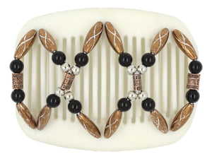 African Butterfly Hair Comb - Dalena White 13