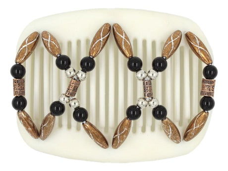 African Butterfly Hair Comb - Dalena White 13
