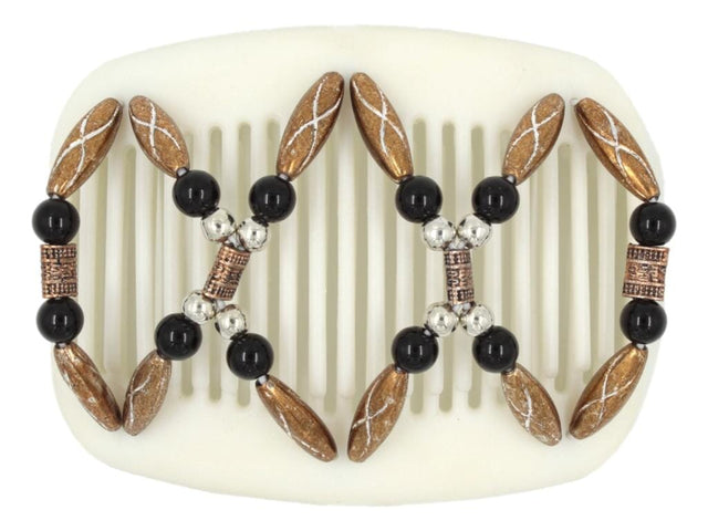 African Butterfly Hair Comb - Dalena White 13