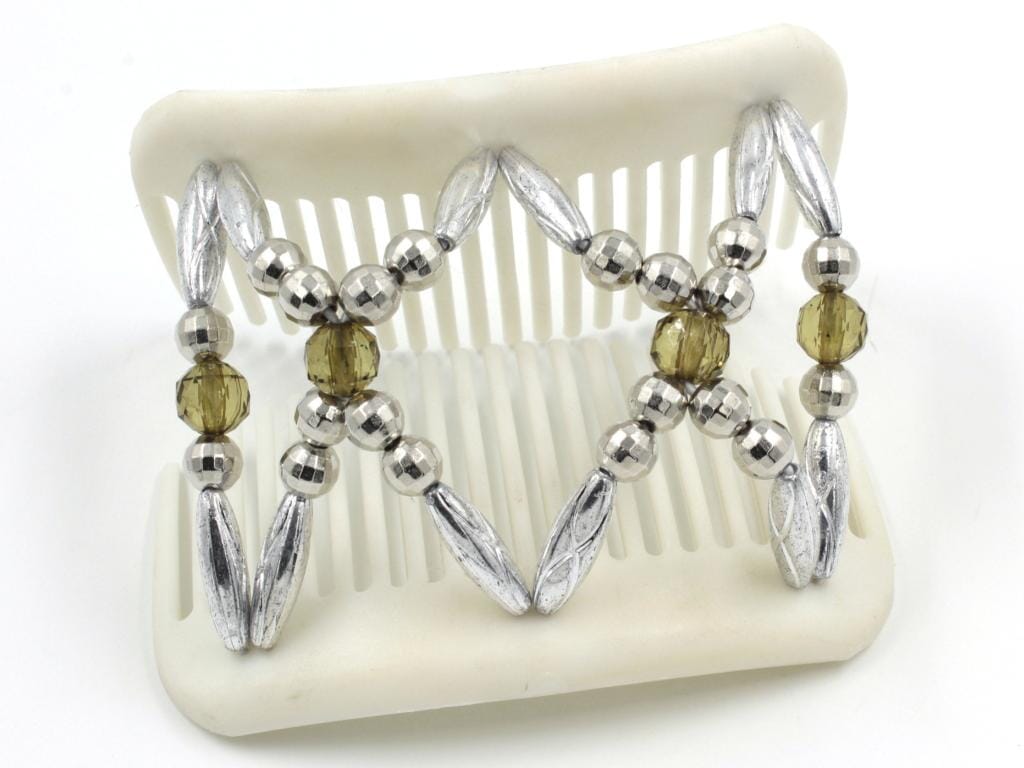 African Butterfly Hair Comb - Dalena White 14