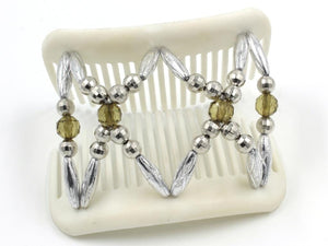 African Butterfly Hair Comb - Dalena White 14