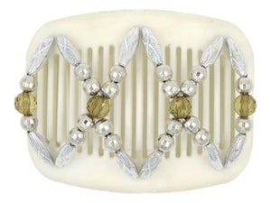 African Butterfly Hair Comb - Dalena White 14