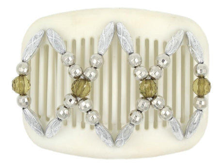 African Butterfly Hair Comb - Dalena White 14