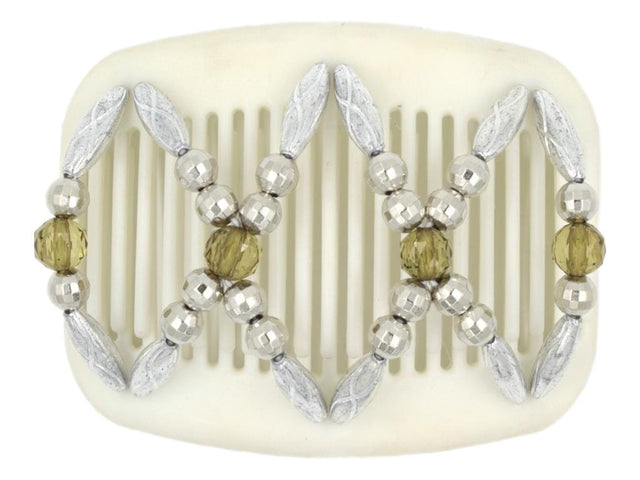 African Butterfly Hair Comb - Dalena White 14