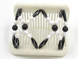 African Butterfly Hair Comb - Dalena White 15