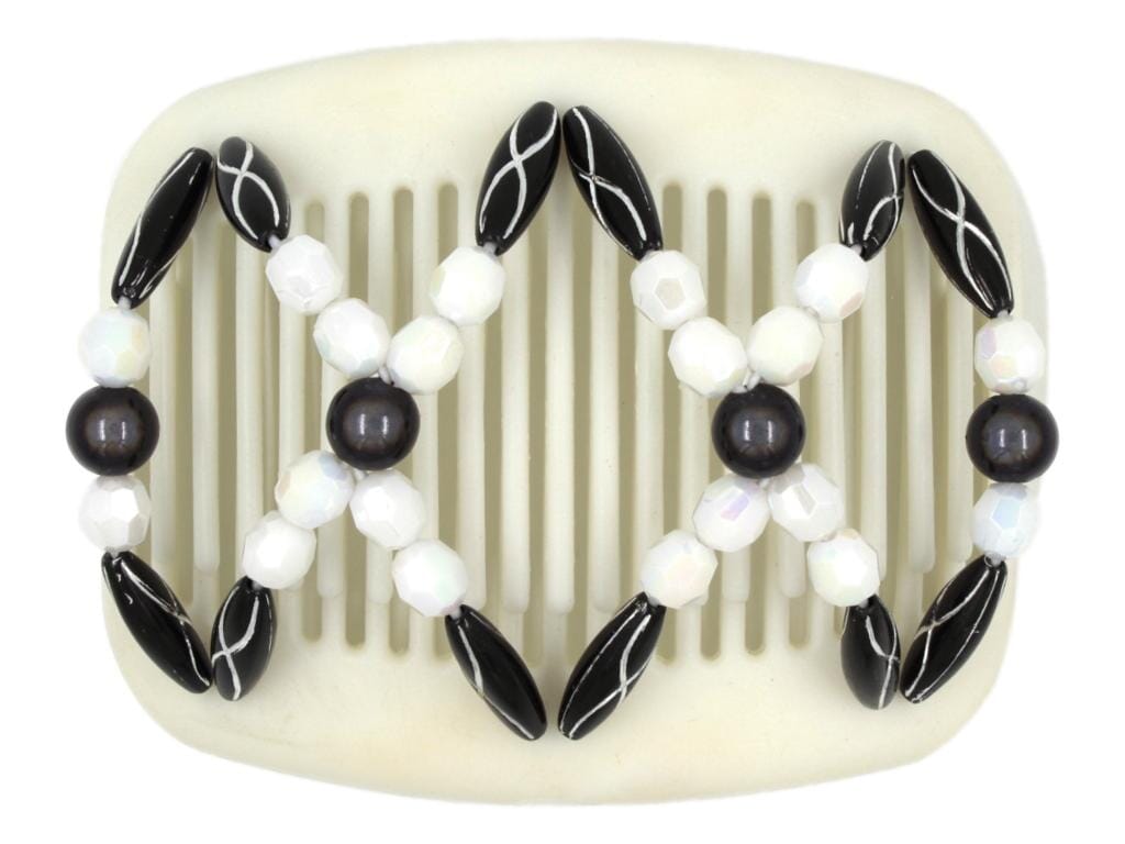 African Butterfly Hair Comb - Dalena White 15