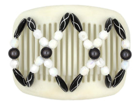 African Butterfly Hair Comb - Dalena White 15