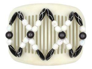 African Butterfly Hair Comb - Dalena White 15