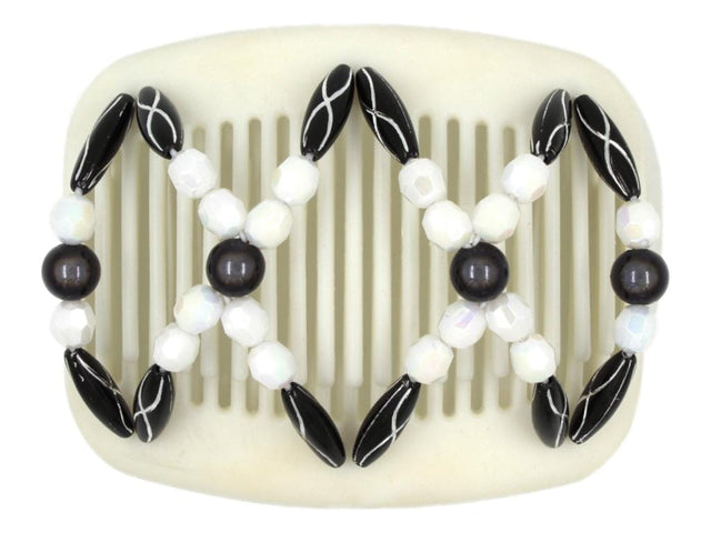 African Butterfly Hair Comb - Dalena White 15
