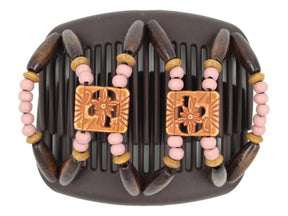 African Butterfly Hair Comb - Dupla Brown 160