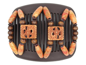 African Butterfly Hair Comb - Dupla Brown 161
