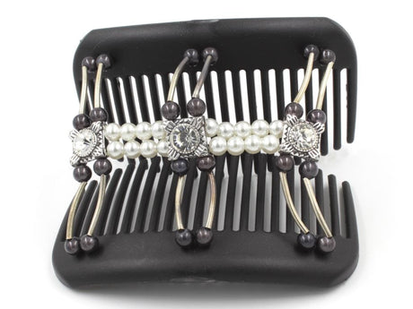African Butterfly Hair Comb - Flowers Black 61