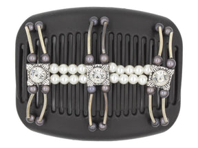 African Butterfly Hair Comb - Flowers Black 61