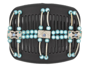 African Butterfly Hair Comb - Flowers Black 62