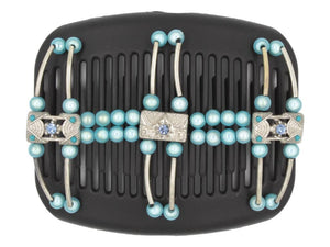 African Butterfly Hair Comb - Flowers Black 62