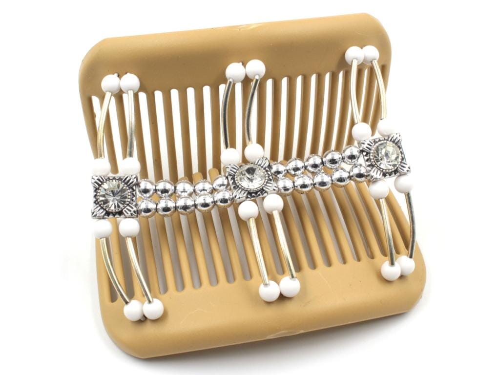 African Butterfly Hair Comb - Flowers Blonde 50