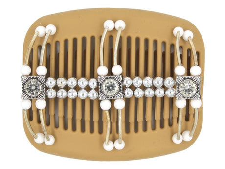 African Butterfly Hair Comb - Flowers Blonde 50