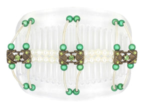 African Butterfly Hair Comb - Flowers Clear 75