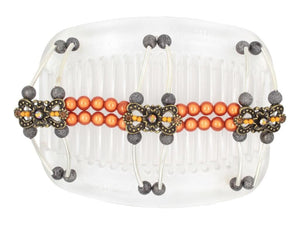 African Butterfly Hair Comb - Flowers Clear 76