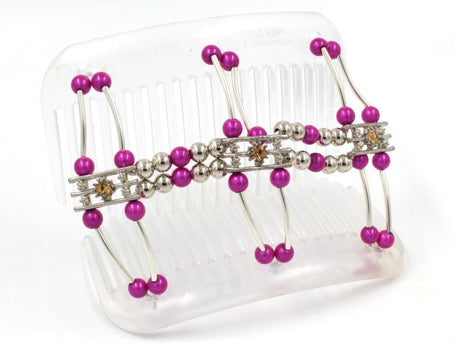 African Butterfly Hair Comb - Flowers Clear 77